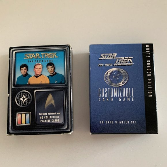 Vintage Star Trek Card Game & The Next Generation Card Game Set of 2 Decks Games - Picture 1 of 4